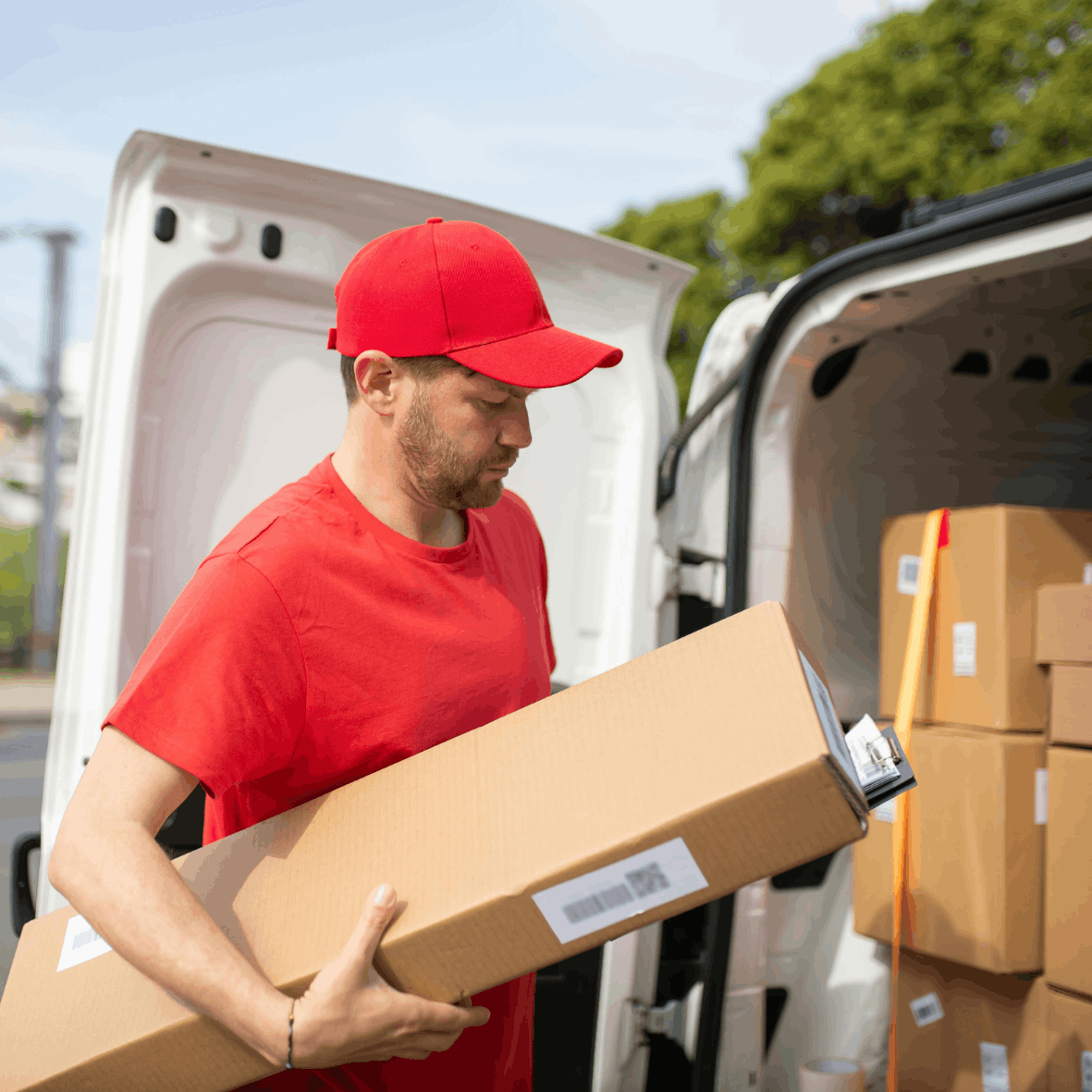 cream modern floral artisan business label rectangle sticker (4)